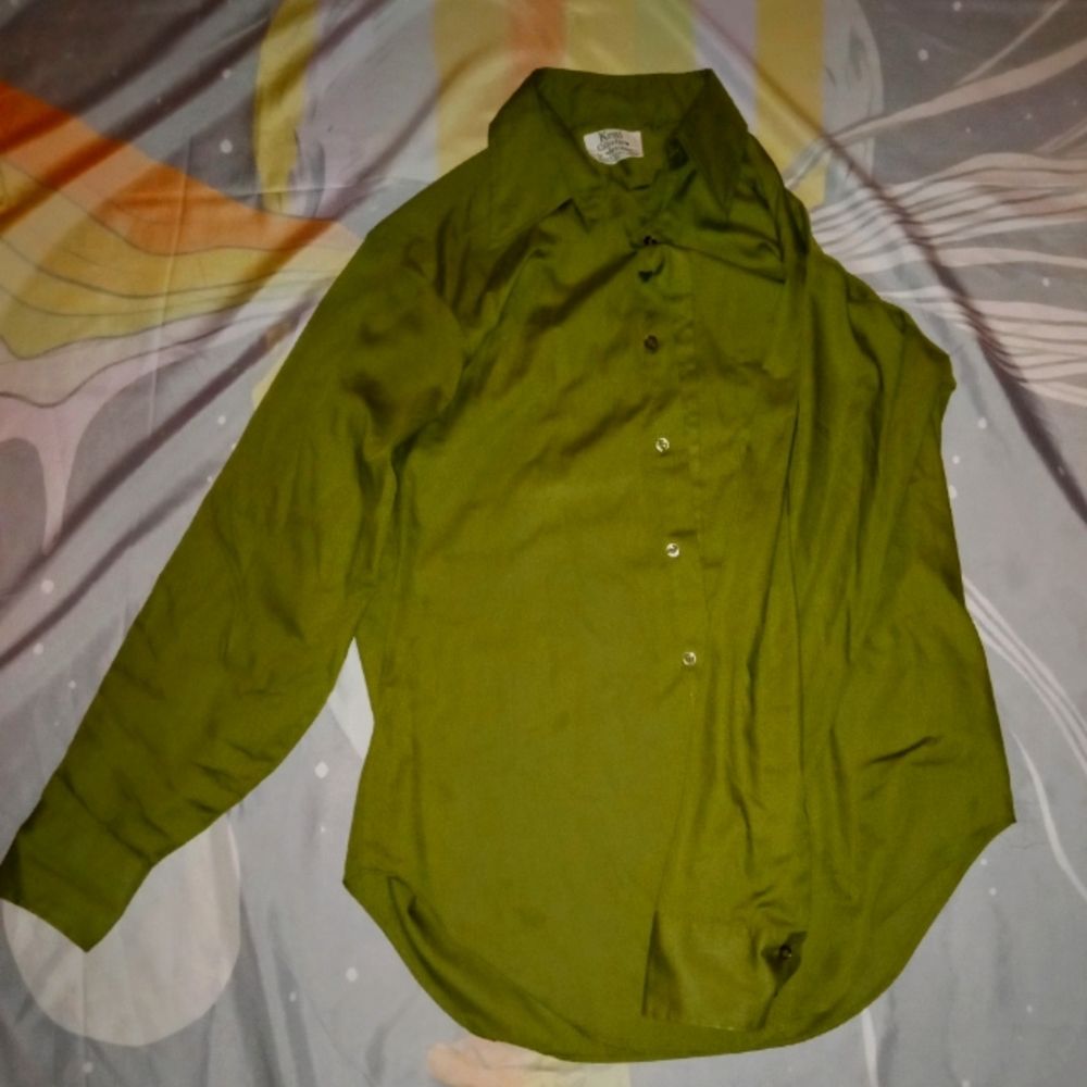 Button down green shirt 1960s vintage Kent collection